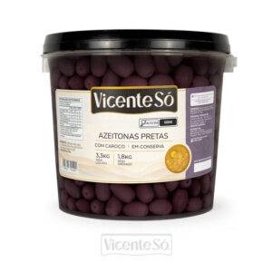 Azeitona Preta com caroço Vicente Só - 1,8kg