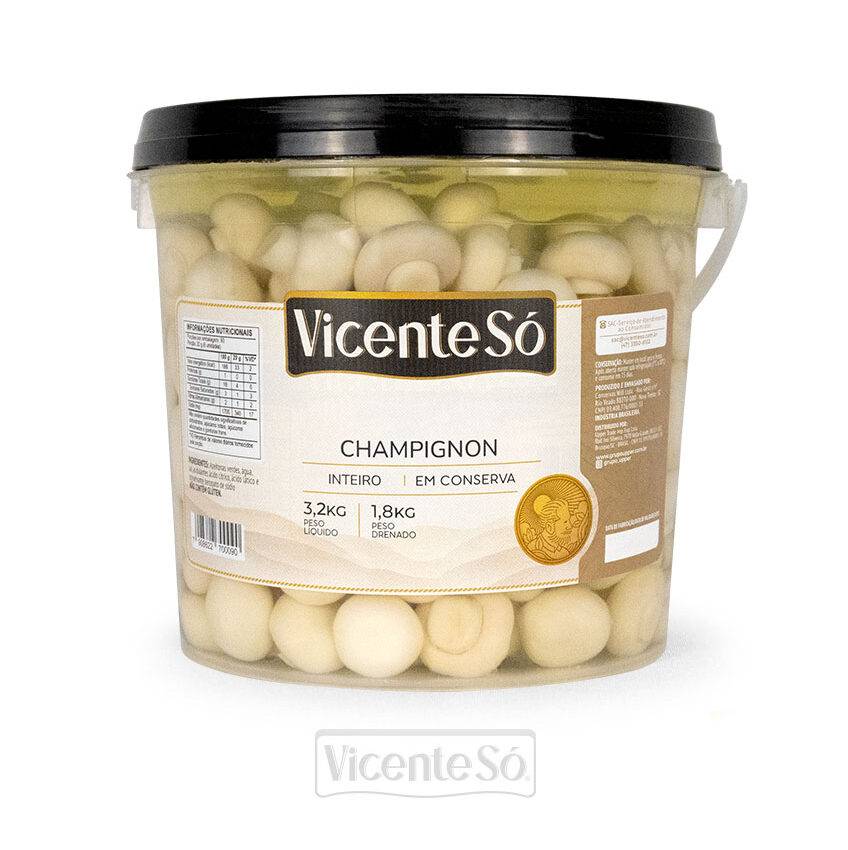 Champignon Inteiro Vicente Só - 1,8kg